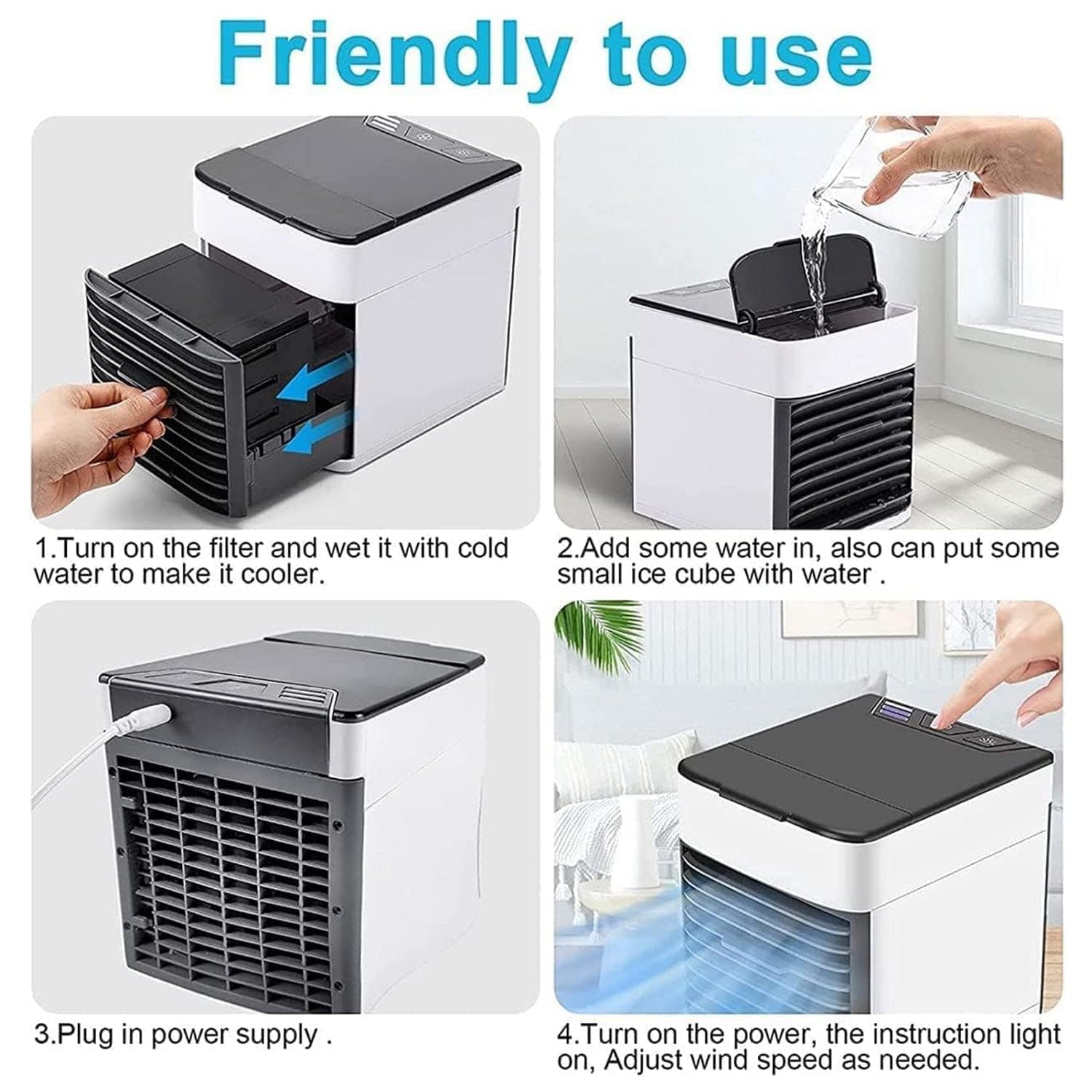 Althorb Portable USB Personal Air Cooler and Evaporative Air Conditioner with Low Noise and User-Friendly Design 1