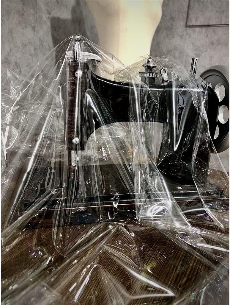 1pcs Full Transparent TPU Fabric, Waterproof Plastic Film Cloth for Sewing Clothing Raincoat DIY Umbrella Bags(0.3mm)