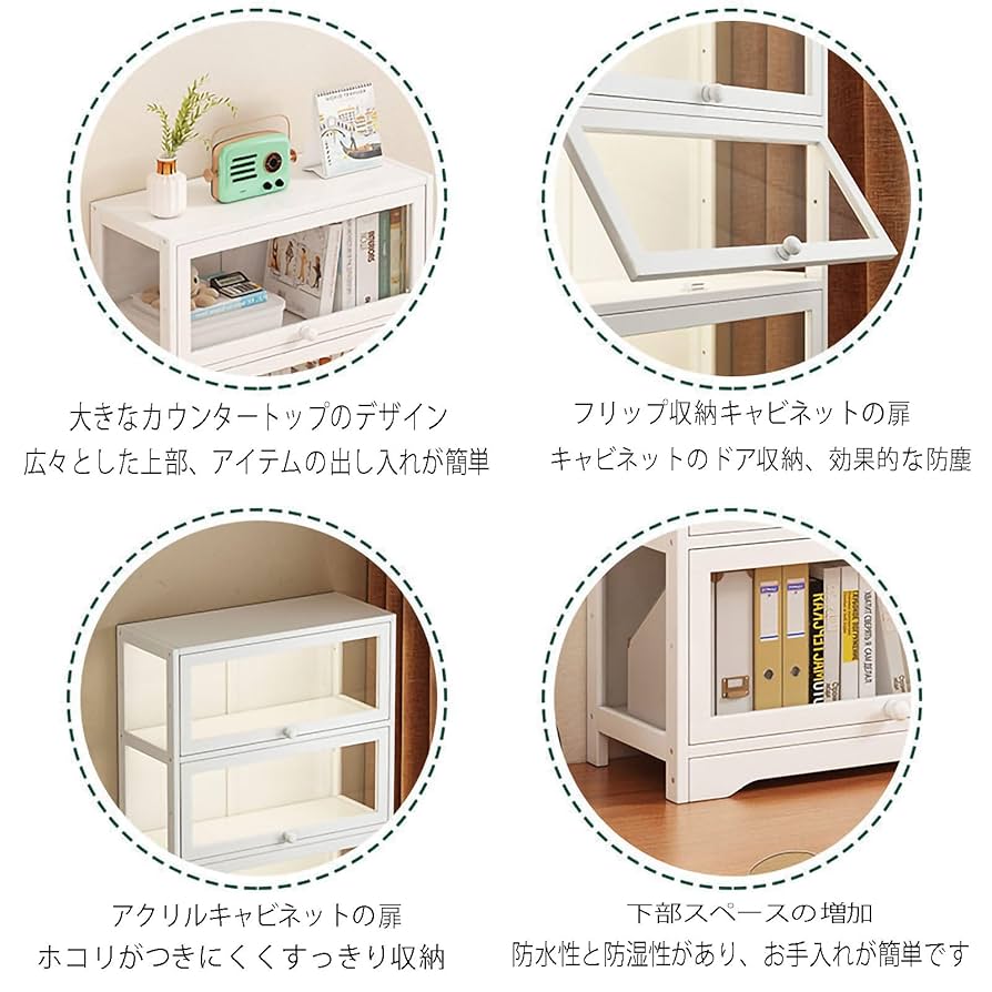 Amazon｜ショーケース コレクションキャビネット 扉付き収納棚