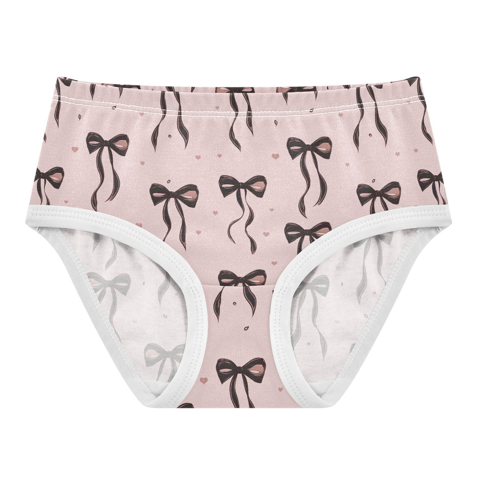 Dussdil Girls Underwear Bow Girl Panty Briefs Toddler Cotton Panties Training Undies Soft Pants