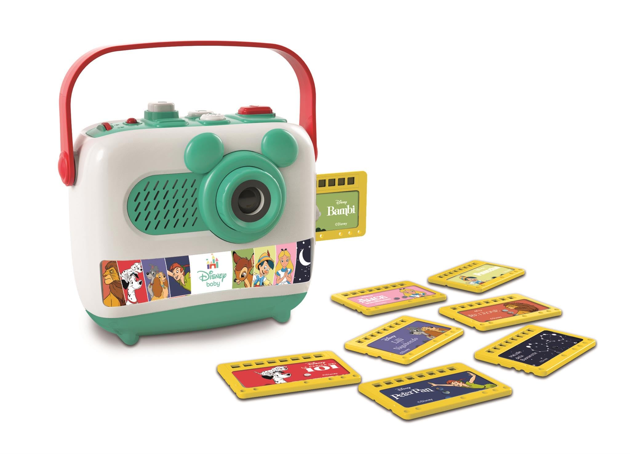 Clementoni Disney Storytime Projector with Narration, Music, Nightlight and 8 Story Cards for Toddlers