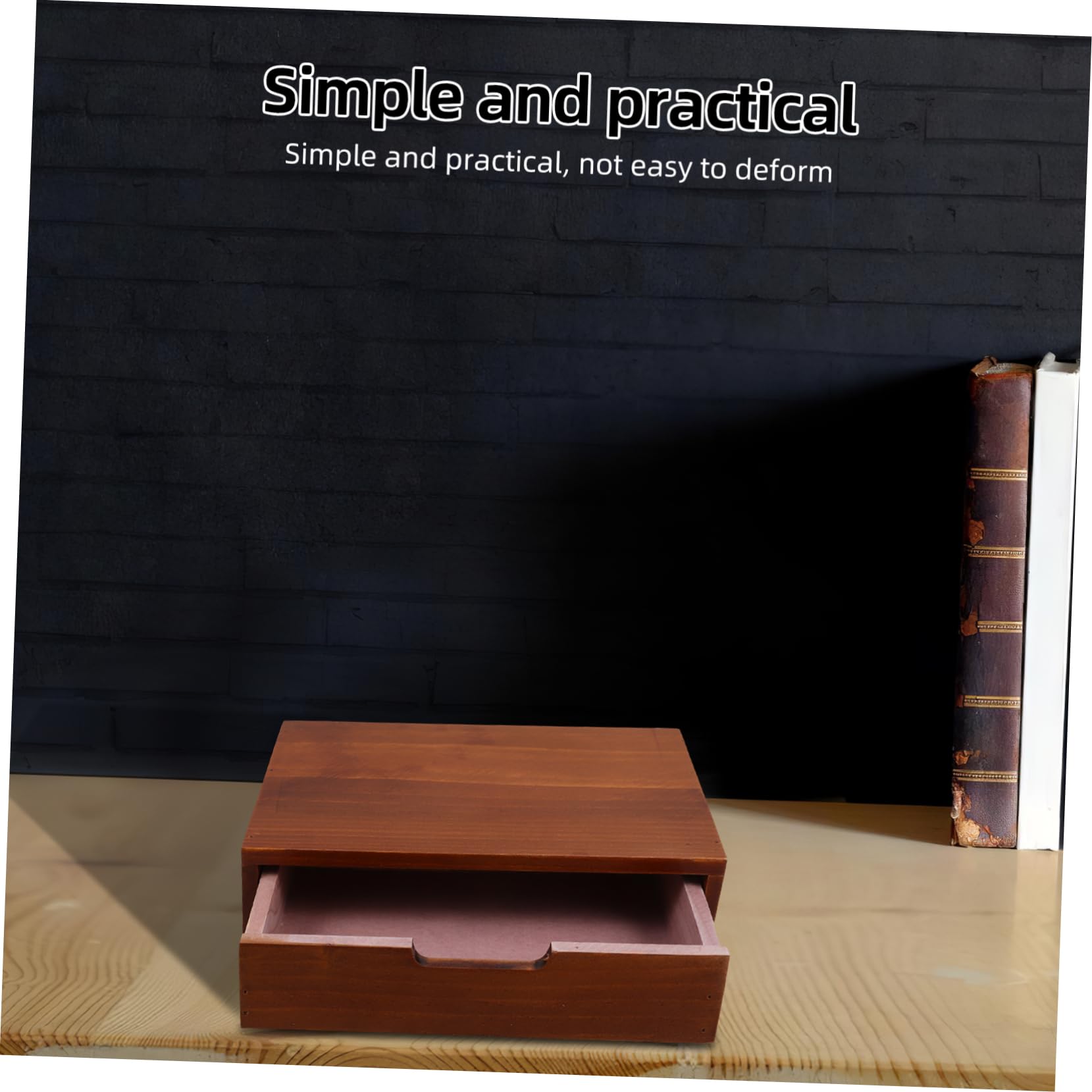 Angoily Holz-aufbewahrungsbox für Schreibtisch Organizer für Küche Schlafzimmer Büroeinrichtung Vielseitige Aufbewahrungslösung Robuste Konstruktion