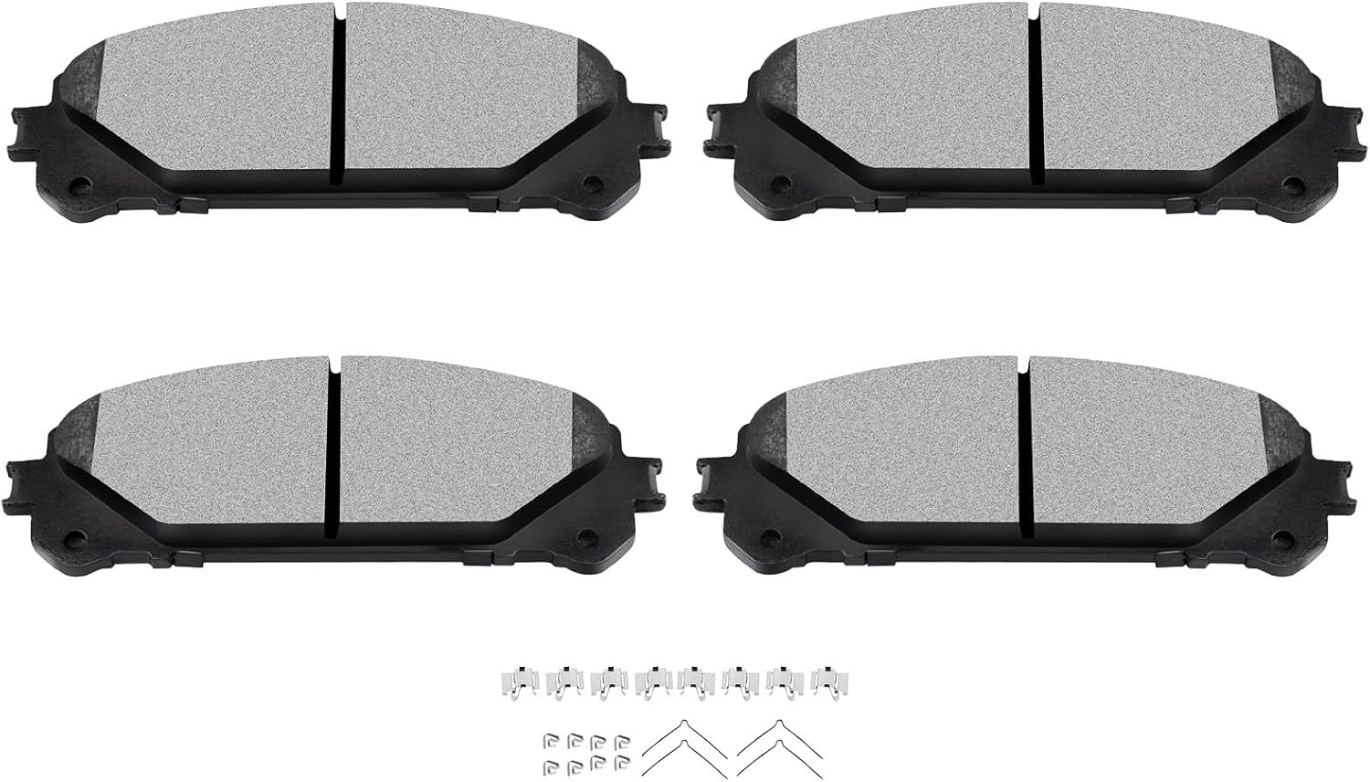 SCITOO D1324 Front Ceramic Brake Pads Sets Fit For Lexus NX200t / NX300 / RX350 / RX350L,For Toyota Avalon 2020,For Toyota Camry 2020,For Toyota Highlander 2008-2019,For Toyota Sienna 2011-2020