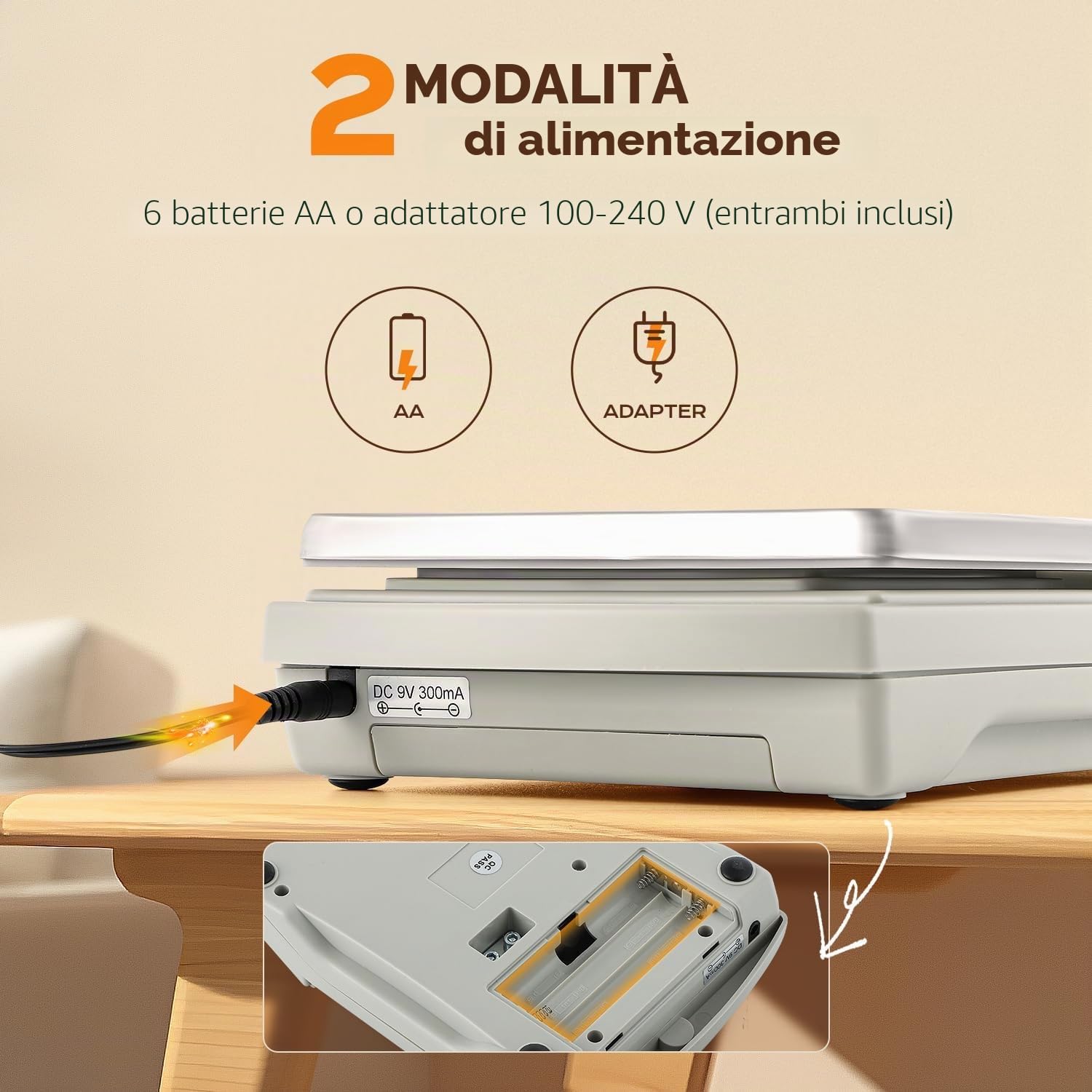 Bonvoisin 2 gr/ 6 kg Bilancia Cucina Digitale in Once e Grammi, con Funzione Percentuale e Tara, Piattello in Acciaio Inossidabile, Alta Precisione Pesa Alimenti per Cucinare, Dolci, Candele e Saponi