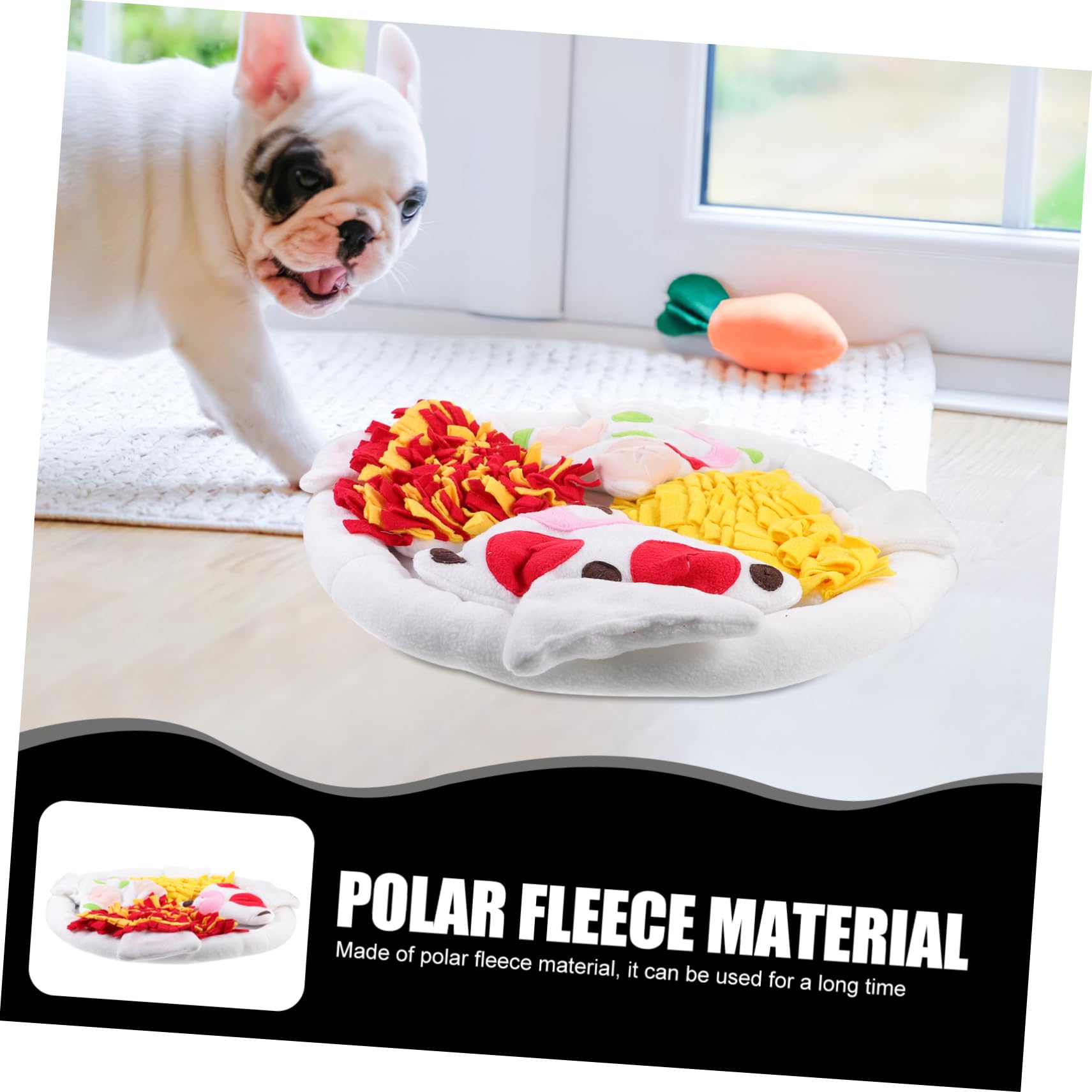 BESPORTBLE Tappetino Snuffle per Cani Forma Pizza in Polar Fleece per Allenamento Alimentare Lento e Masticazione