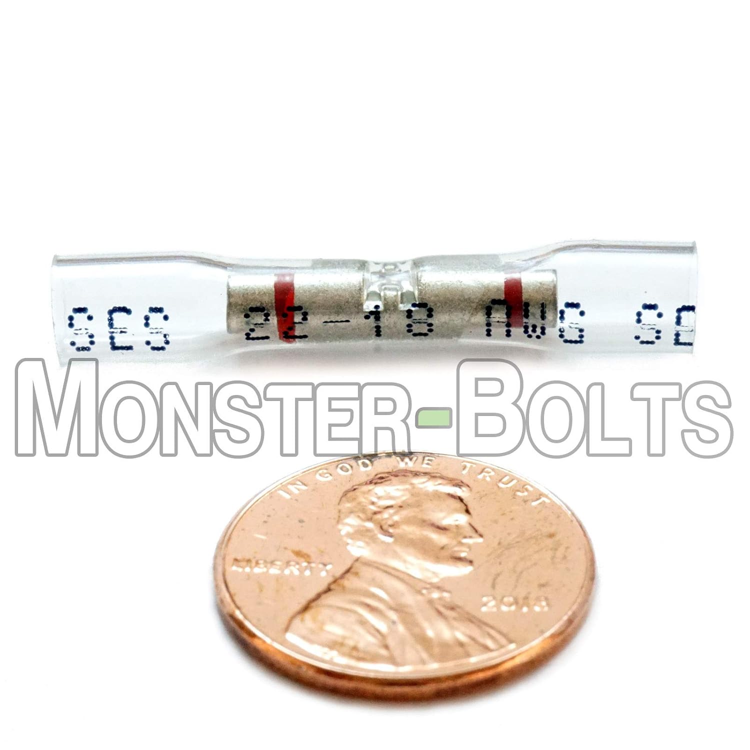 MonsterBolts - NSPA - Opti-Seal, Butt Connector, 22-18 AWG, 50 Pack