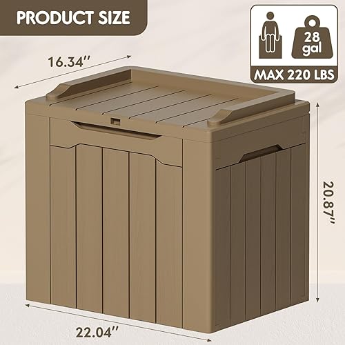 Miniatura 7 de Yeshomy Baúl de almacenamiento, contenedor de plástico para juguetes con tapa, duradero y resistente, organizador de tienda extra grande, 22.04 x