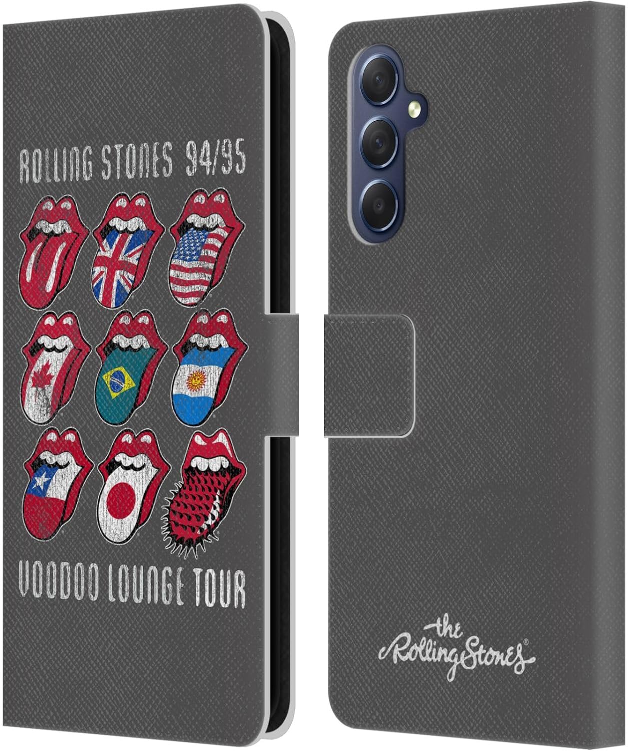 Head Case Designs Officially Licensed The Rolling Stones Voodoo Lounge Key Art Leather Wallet Case Compatible with Samsung Galaxy M54 5G