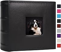 Vista 7 de Álbum de fotos pequeño de 4 x 6 pulgadas, paquete de 2 libros de fotos de cuero, cada mini álbum de 26 páginas tiene capacidad para 52 fotos
