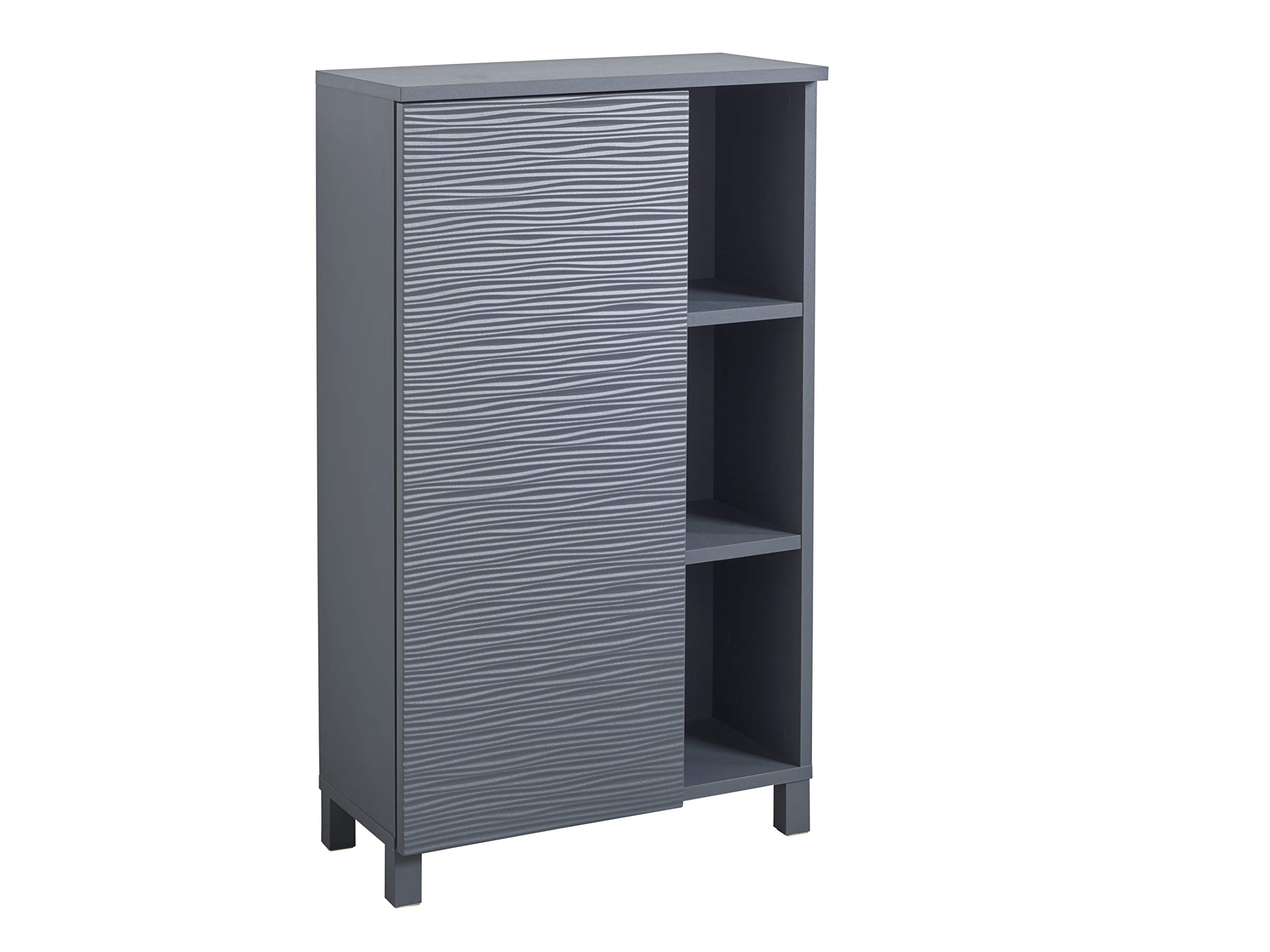 House and Homestyle Jessie Ripple Console, Particleboard-3mm Particleboard-15mm Particleboard with Textured Foil Finish MDF/Particleboard-30mm Nominal Assembly Kit-Boxed, one size