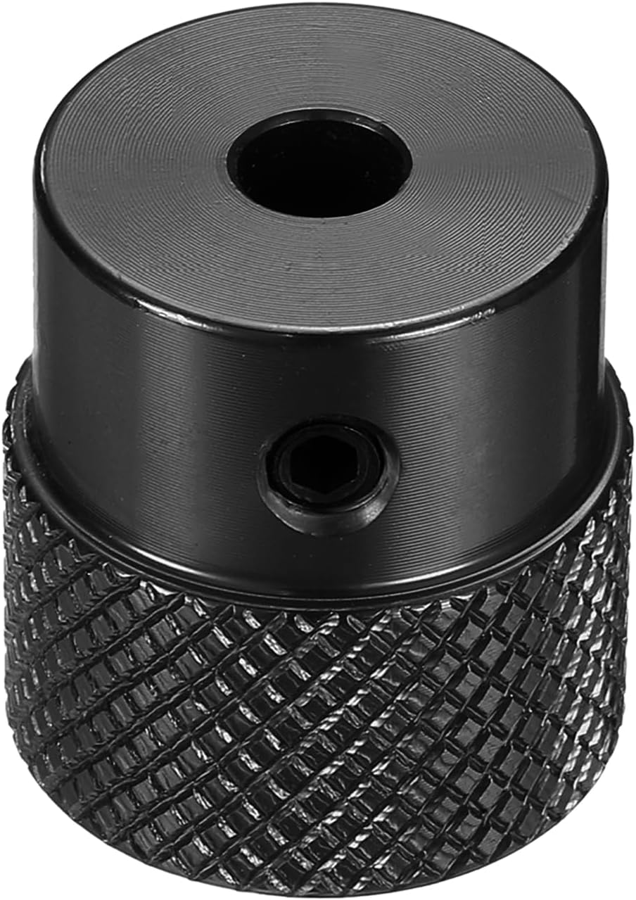 uxcell Anodization Aluminum Alloy Handwheel 19mm Bore 80mm OD Knurled Knob Turning Handle with Wrench for Milling Machine Lathe Slide Displacement Platform