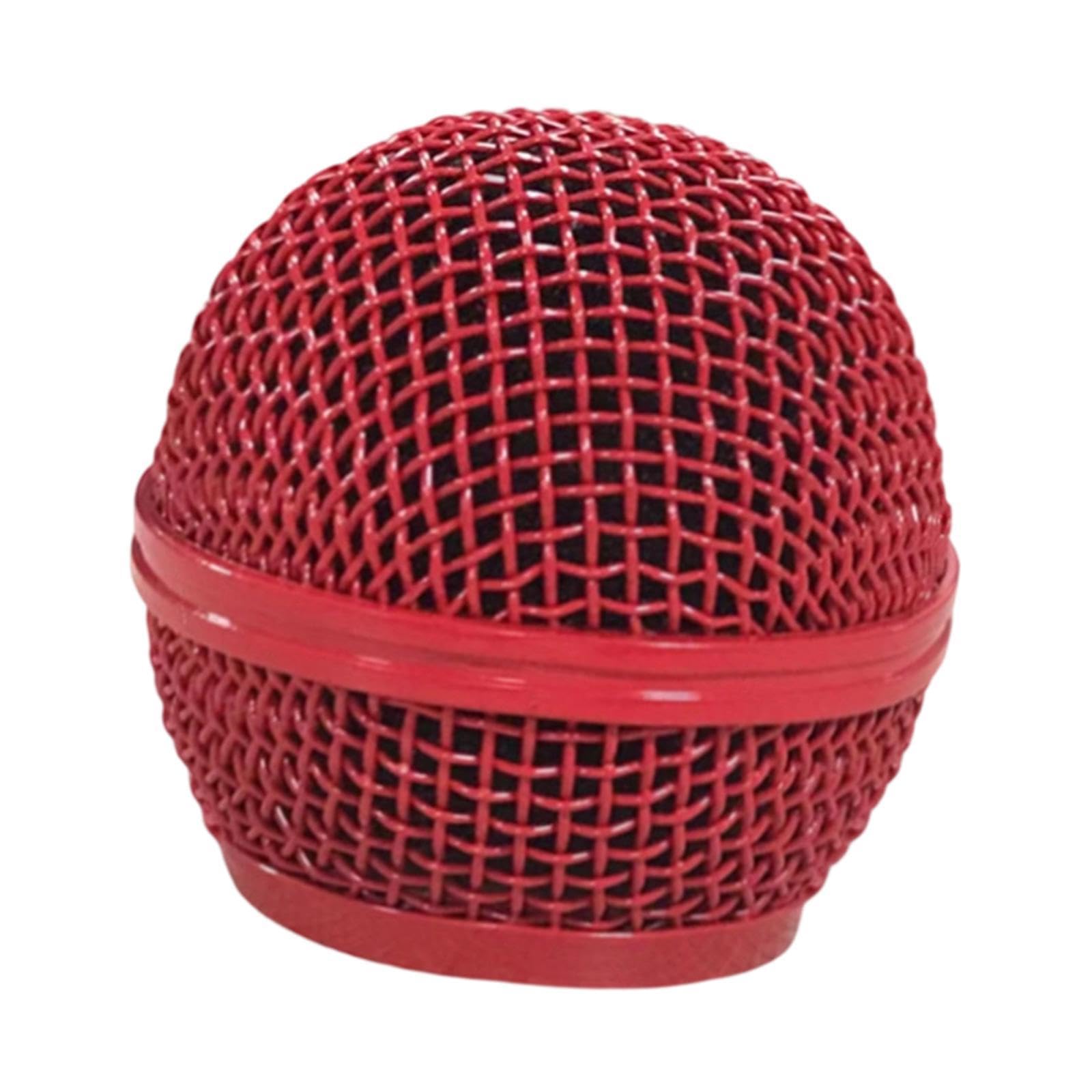 Microphone Grill Head DIY Adults Accessories Convenient Microphone Mesh Head Red-picture-13