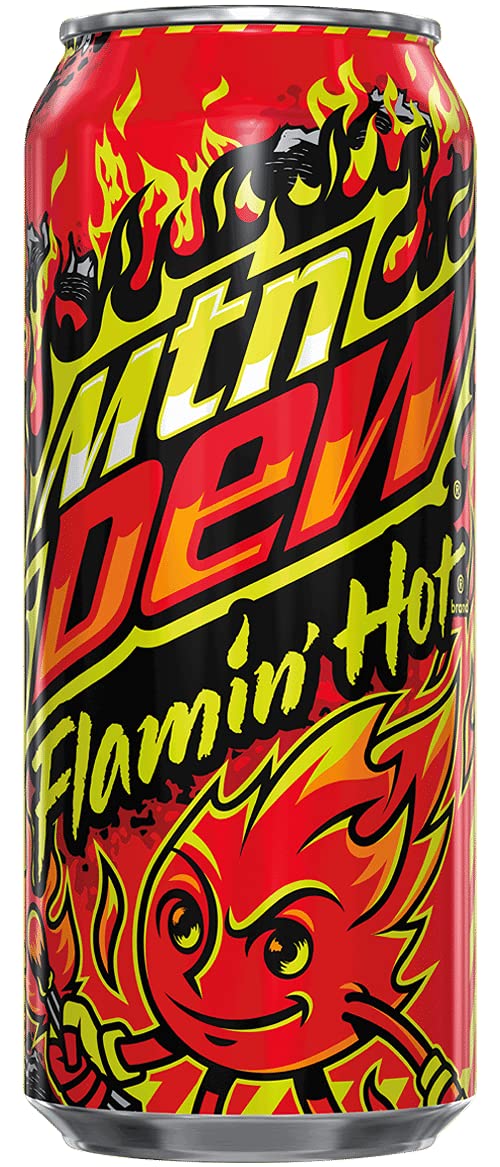 Limited Edition Mtn Mountain Dew Flamin Hot, 1 Single Can, 16 fl oz