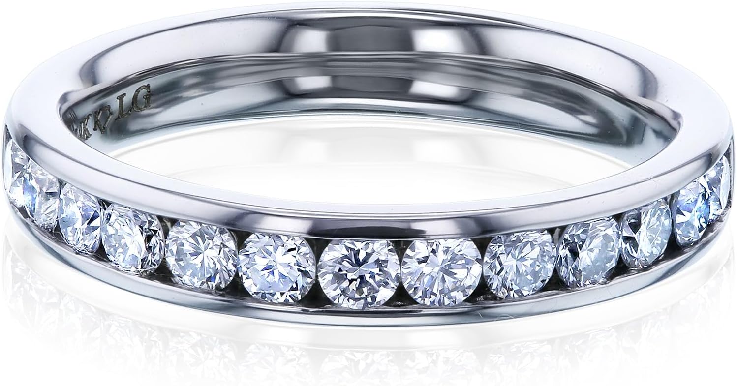 Kobelli Greta Comfort Fit Lab Grown Diamond Channel Band 14k Gold