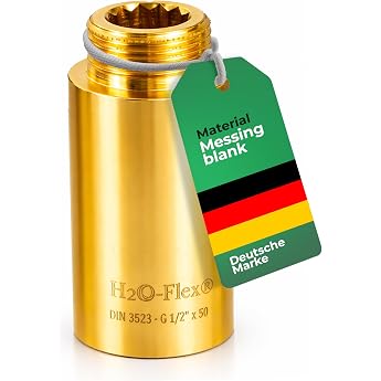 Tap Extension 1/2 Inch Brass Connector Extension Fitting Thread Fitting