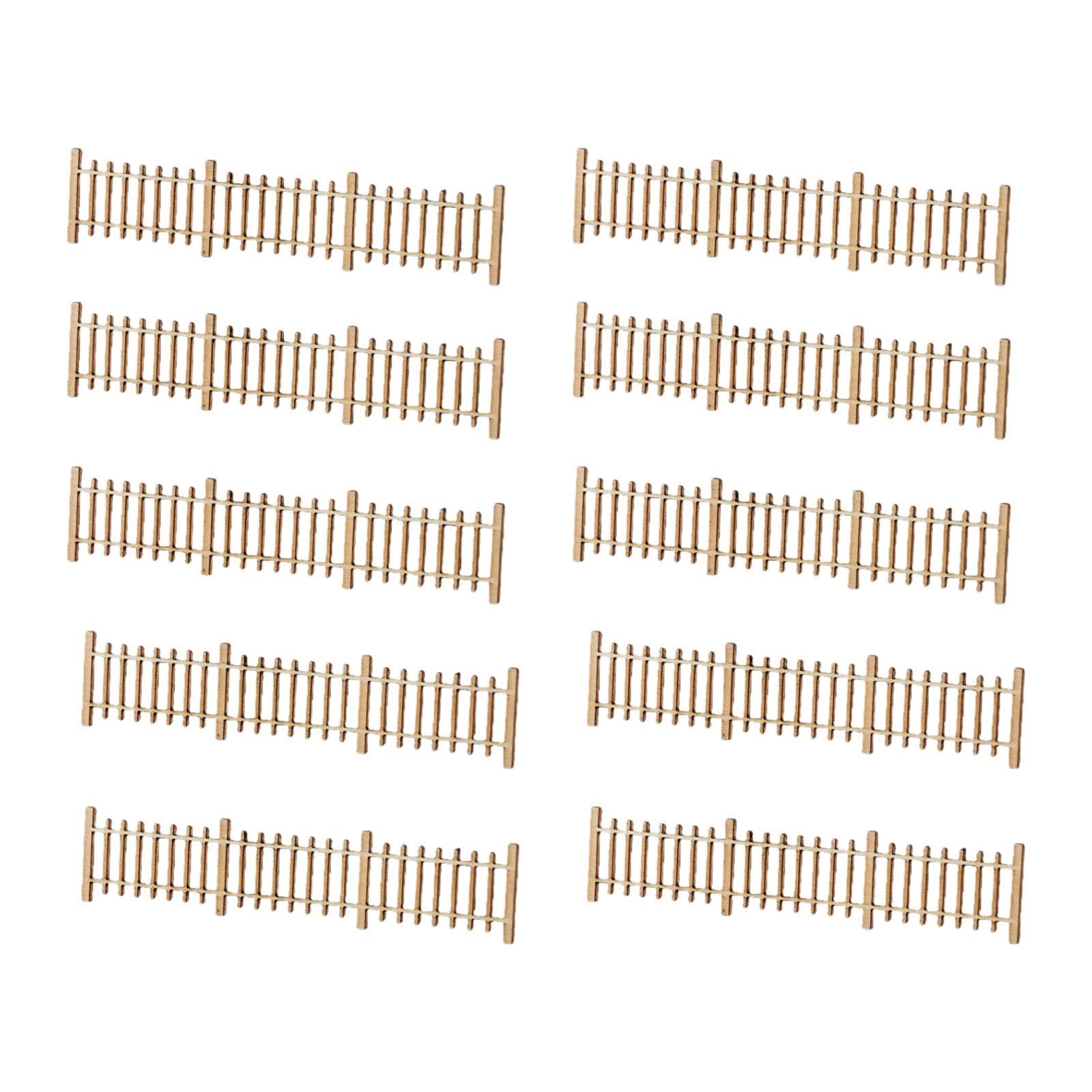 ATORSE™ 10x Mini Fences Model 1:50 for DIY Diorama Scene Garden Architectural Models Style E-image-41