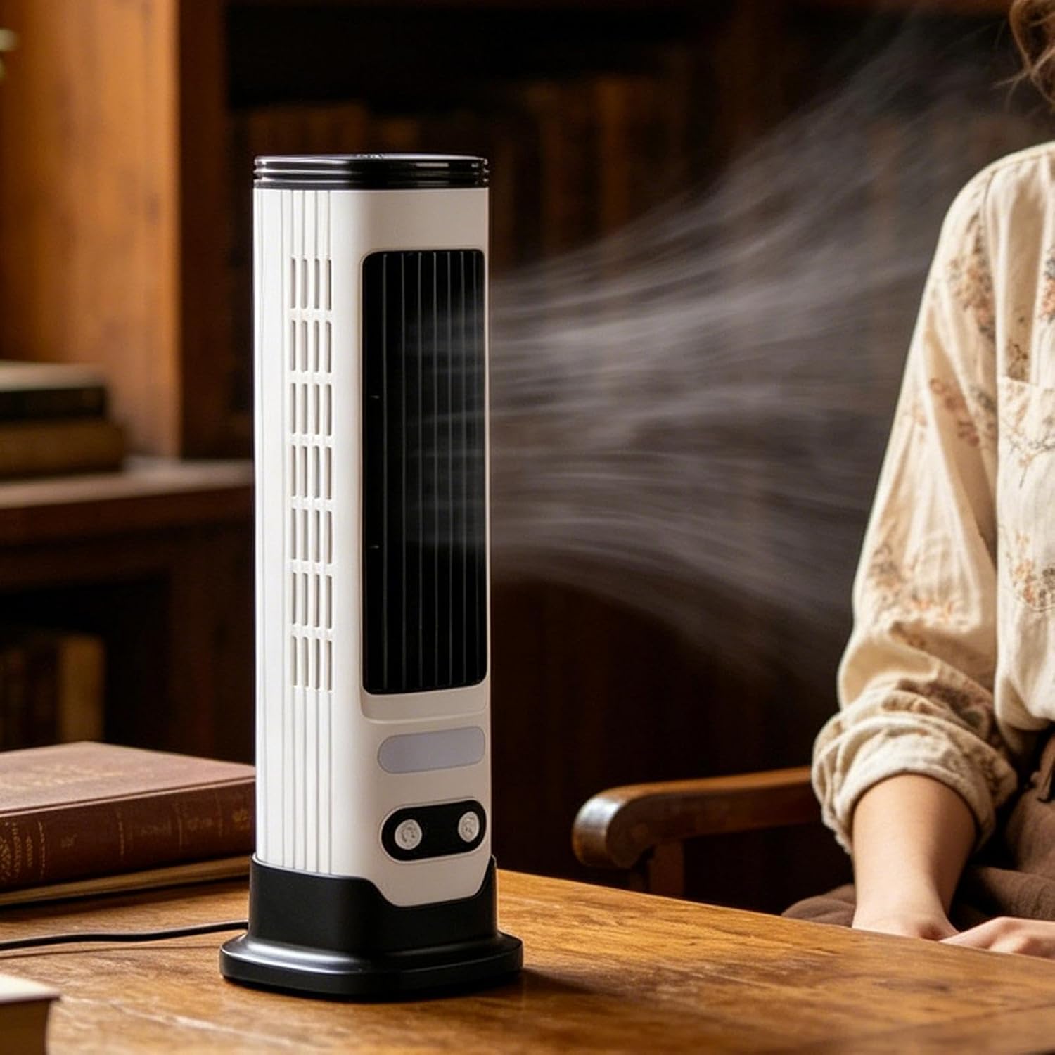 Adjustable Vertical Floor Fan, 5-Speed USB Charging Blower, Low-noise Bedroom Tower Vent, Portable Air Circulation Tool, Modern Standing Cooling Fan