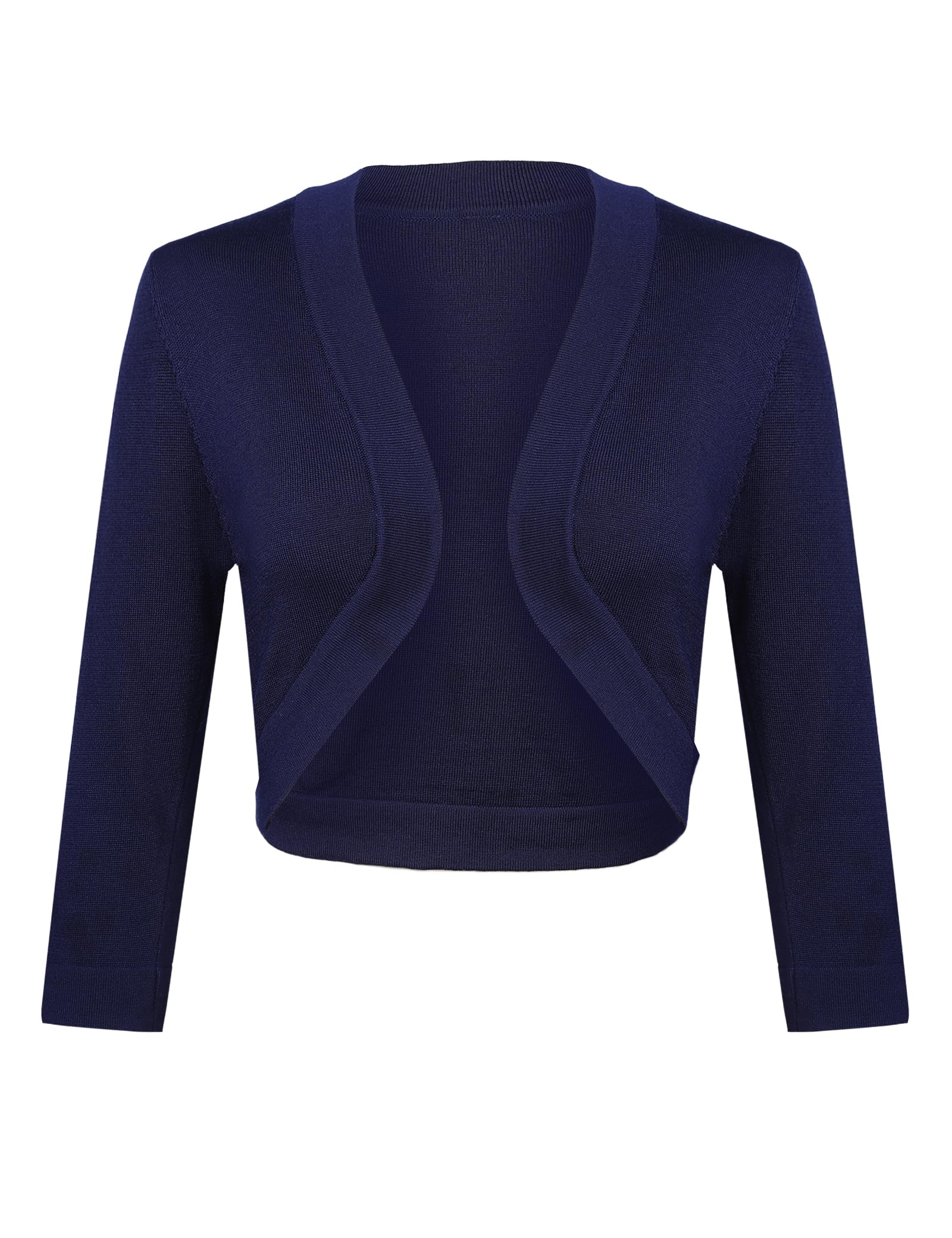 Gyabnw Bolero Cárdigan Festivo para Mujer Cárdigan Corto para Mujer Elegante Chaqueta Tradicional Chaqueta Nupcial Manga Larga Boleros de Oficina Tops Cortos con Cuello en V para Boda Vestido