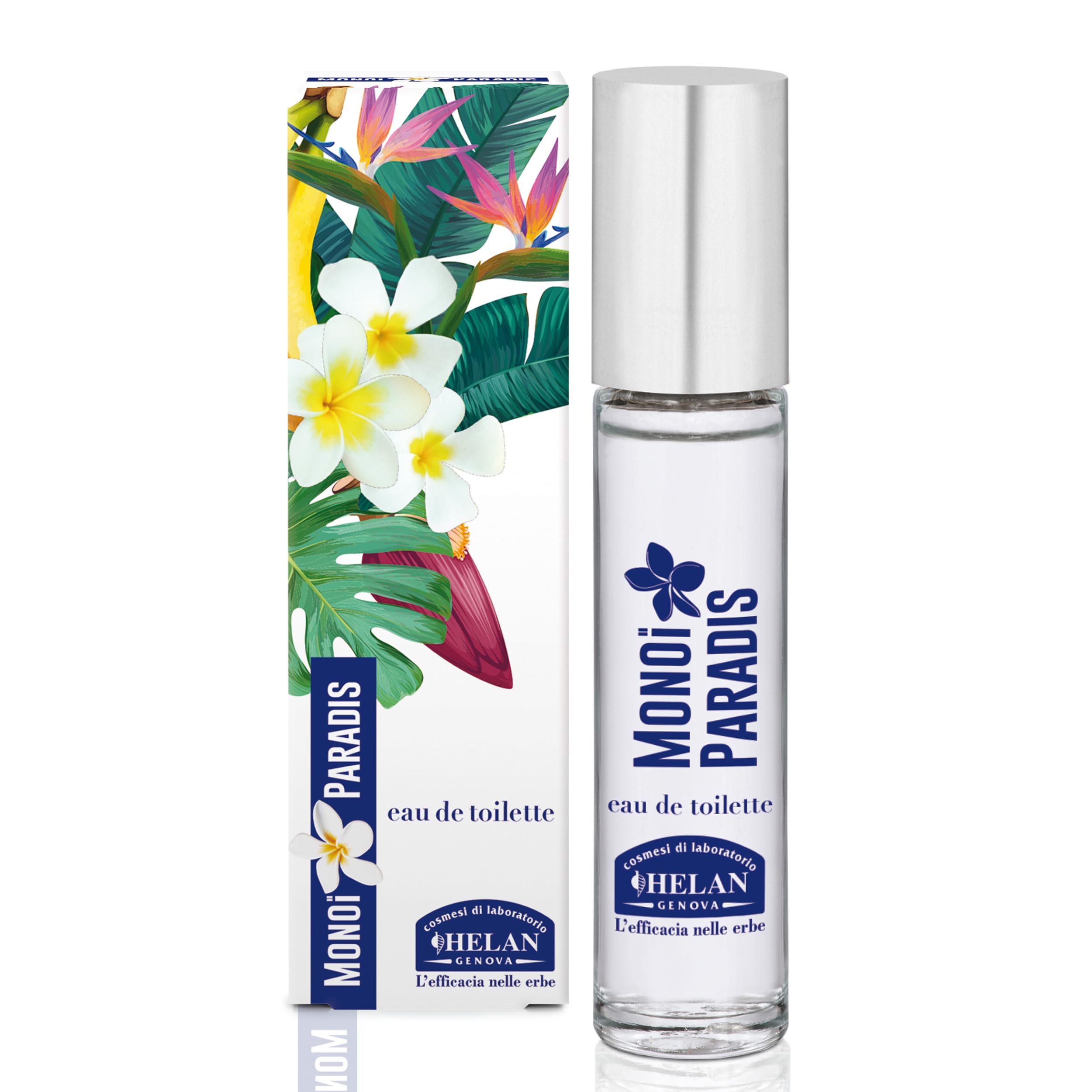Helan Monoi Paradis - Perfume for Women, Eau de Toilette, Fruity, Floral and Exotic Fragrance with Banana, Monoi, Jasmine and Tonka Bean, Fresh and Enveloping Parfum Women - 10 ml, Made in Italy