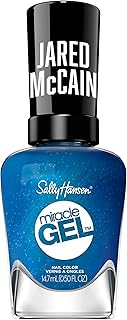 Sally Hansen Miracle Gel™ x Jared McCain, Bucket Blue, Long Lasting, Gel-Like Formula, No UV Lamp Needed, Blue Nail Polish