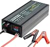 C60A 12V High Power Lifepo4 Charger Smart Battery Charger Maintainer with 0-15V Adjustable Current and Voltage, 12.6V Portable Power Adapter for 14.6V LiFePO4 Lithium Iron Rechargeable Battery60A