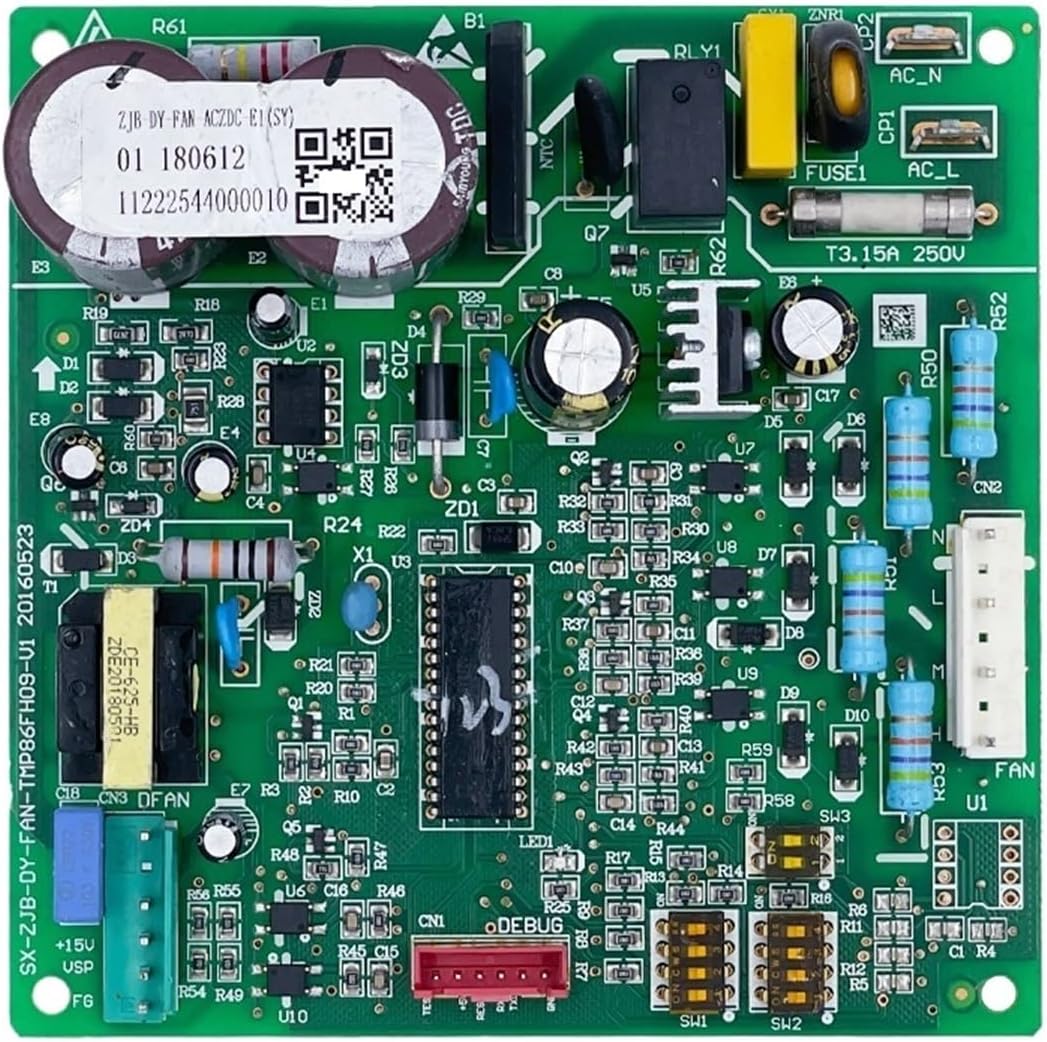 Compatible for AUX， Central Air Conditioner Control Board ZJB-DY-Fan-ACZDC-E1(SY) Module Circuit PCB 11222544000010 Conditioning Parts