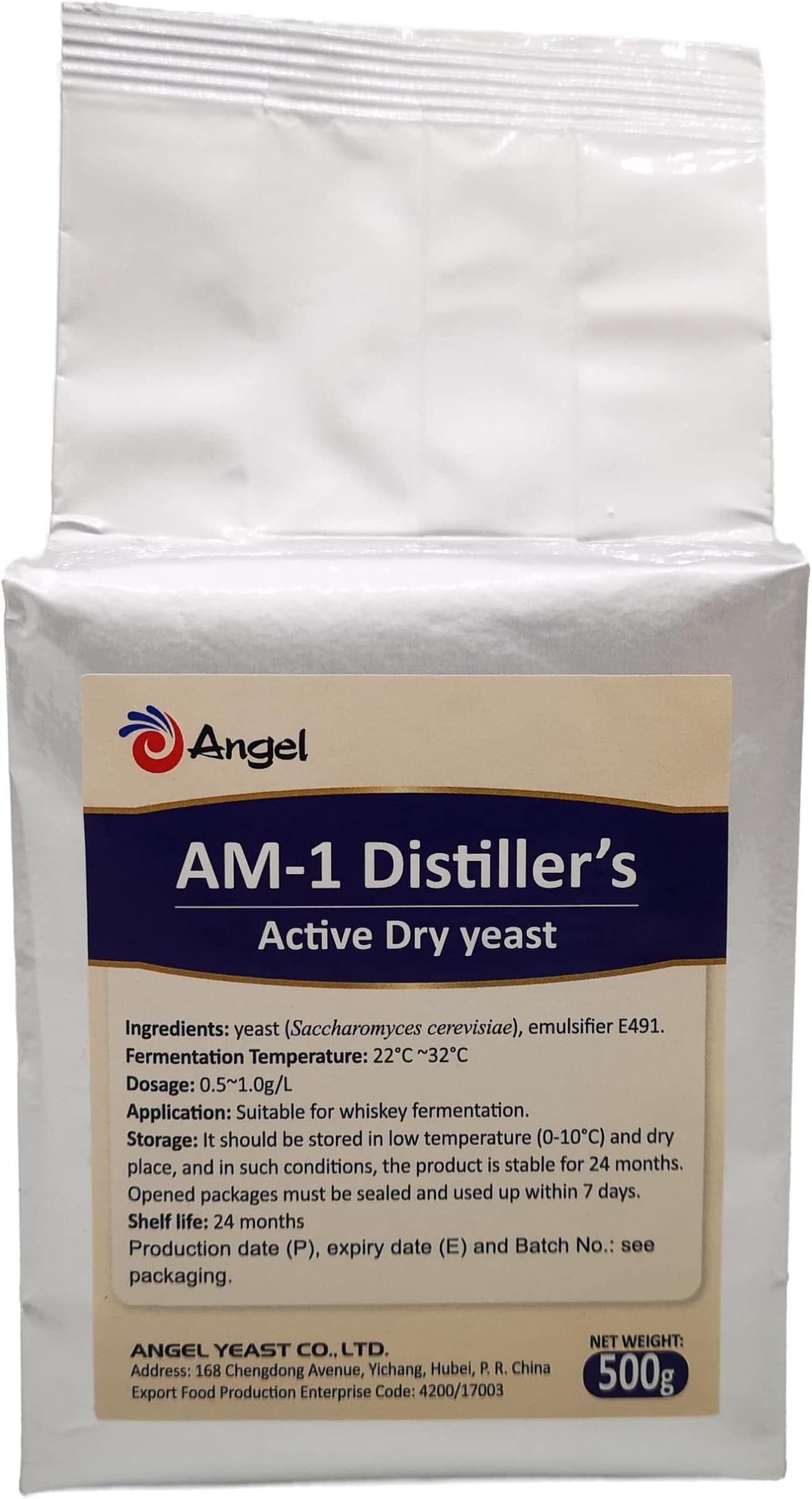 Whiskey Distillers Yeast - For Whiskey Distilling - Angel Yeast AM-1 500g Pack