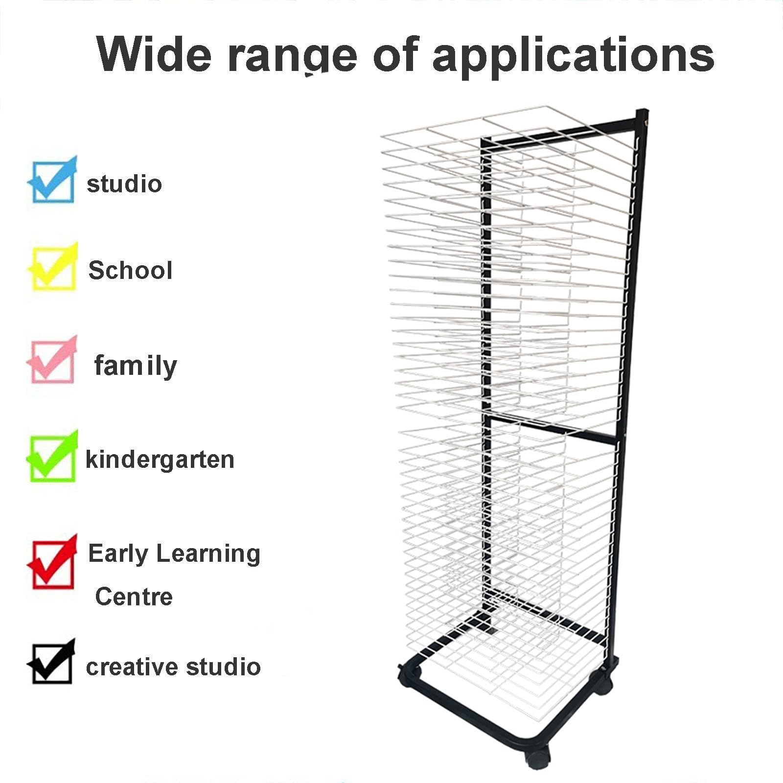 Amazon.co.jp: アートイーゼル乾燥ラック、取り外し可能な棚40枚、省