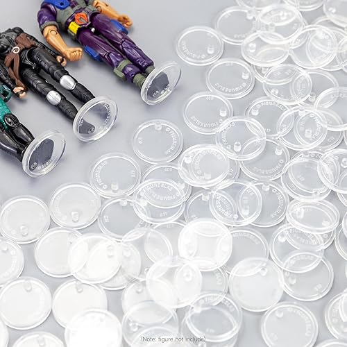 Miniatura 6 de SIXPOINTS 36 piezas de base redonda transparente compatible con figuras de acción de películas de Star Wars vintage de 3.75 pulgadas, disco de 0.984