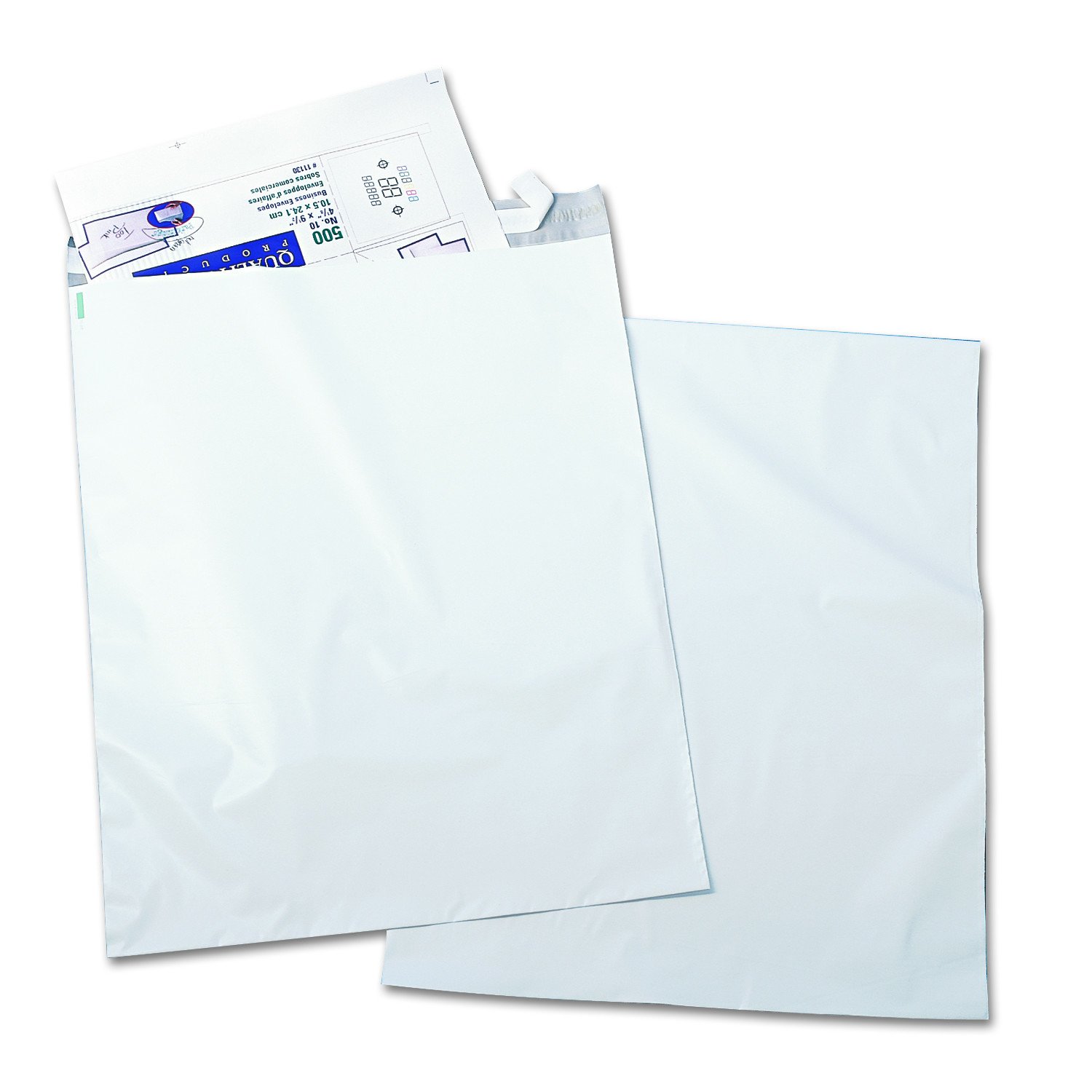 Quality Park Poly Mailer, Redi-Strip, White, 14 x 19, 100 per Box, (45235)