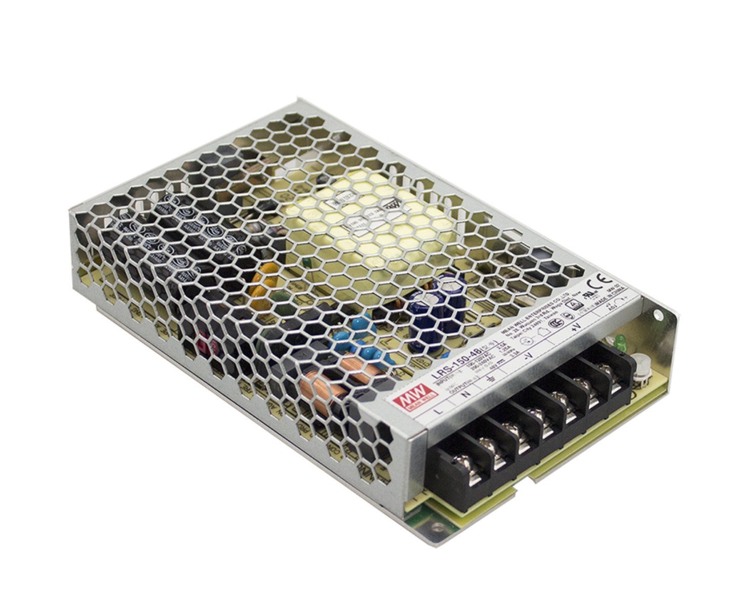 Mean Well LRS-150-24 Switching Power Supply, Single Output, 24V, 6.5A, 156W, 6.26″ L x 3.82″ W x 1.18″ H Mean Well LRS-150-24 Switching Power Supply, Single Output, 24V, 6.5A, 156W, 6.26″ L x 3.82″ W x 1.18″ H