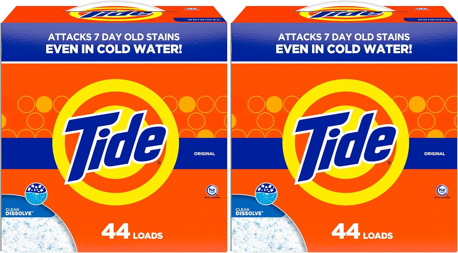 Powder Laundry Detergent, Original Scent, 44 Loads, 1.4 kg (Pack of 2)