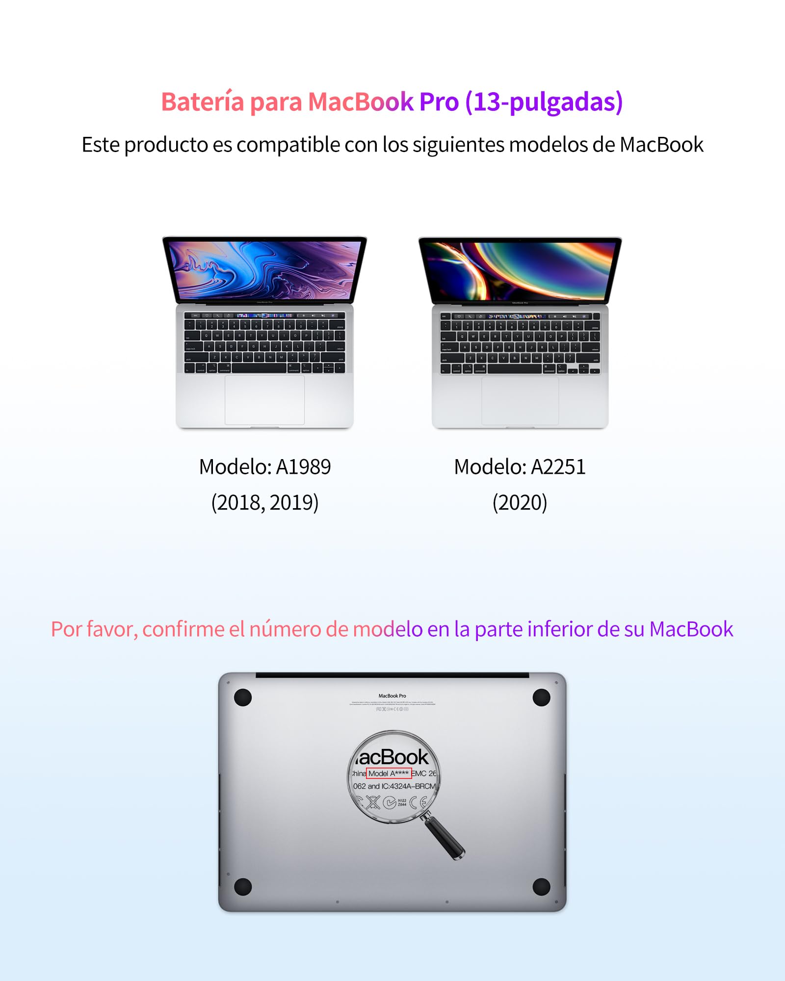 ASMARK Batería para MacBook Pro A2251, 13 Pulgadas, 2020, A1964 Battery | 11,41 V 5100 mAh 58,19 Wh, batería A1964, EMC 3214/3358/3348, hasta 1000 ciclos, kit de herramientas y guía