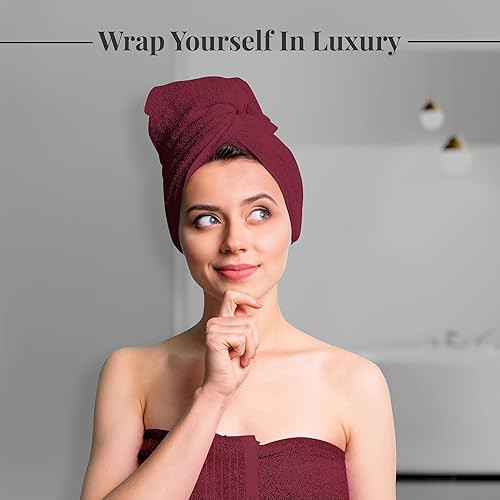 Miniatura 10 de Tens Towels Juego de toallas de 8 piezas, 2 toallas de baño extra grandes, 2 toallas de mano, 4 toallas faciales, 100% algodón, peso más ligero, más