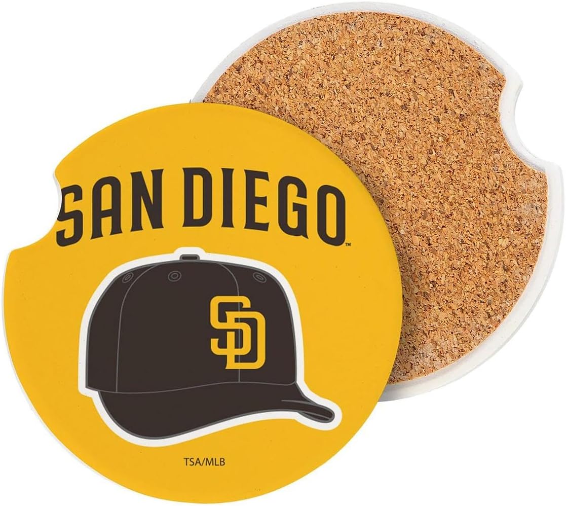San Diego Padres Car Coaster Set, 2pc