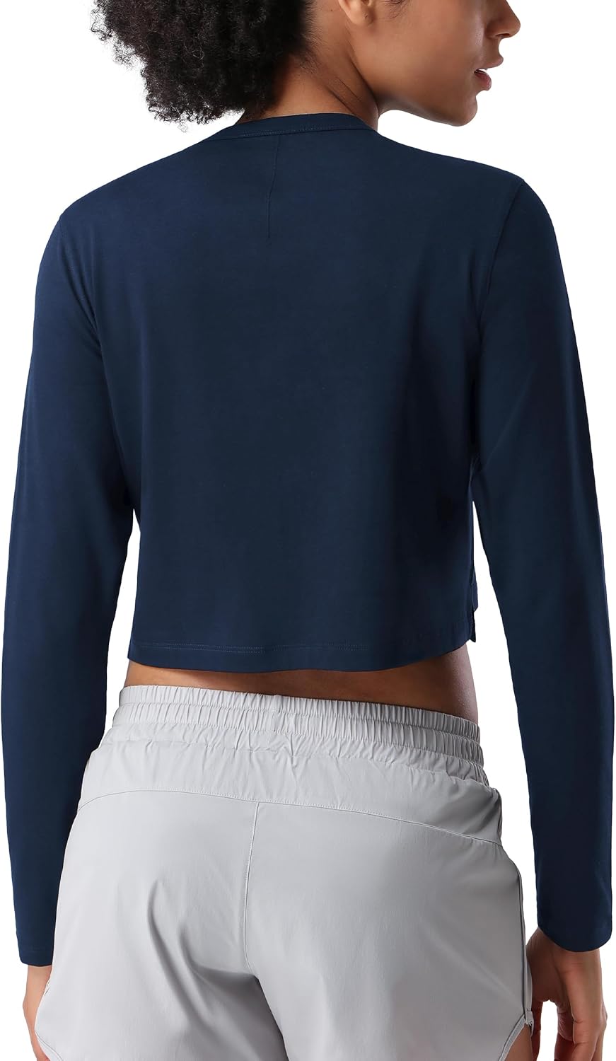 Pioneer Camp Long Sleeve Crop Tops for Women Cropped Workout Bamboo Viscose Shirts Loose Athletic Gym Yoga Running T-Shirts