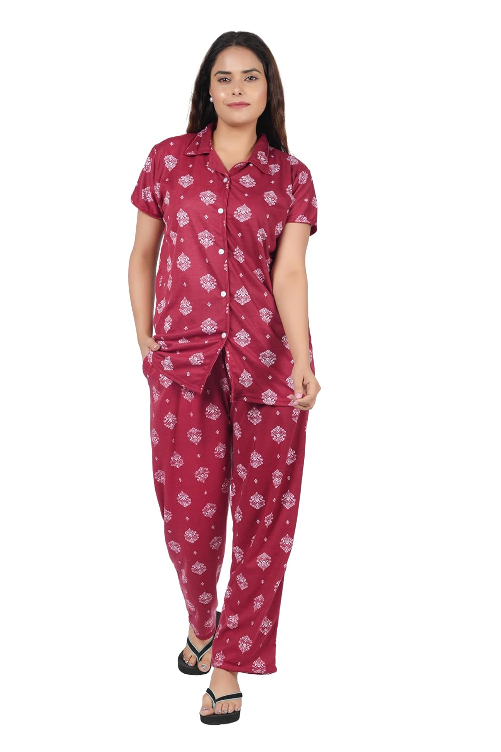 ANGLINA Girl's/Women's Cotton All Over Printed Cotton Nightsuit Set/Nightwear Set/Co-ord Set/Pyjama Set/Pajama Set WSR-103 - Review, Price and Buying Guide