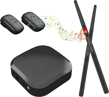 Air Drum Sticks, Portable Virtual Electronic Drum Set, Electronic Air Drum Rock Beat Rhythm Stick Percussion Instrument Tool for Beginners Children Adults