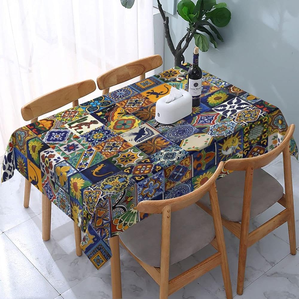 Nappe rectangulaire réutilisable 100x160cm - Décoration de table durable motif 01