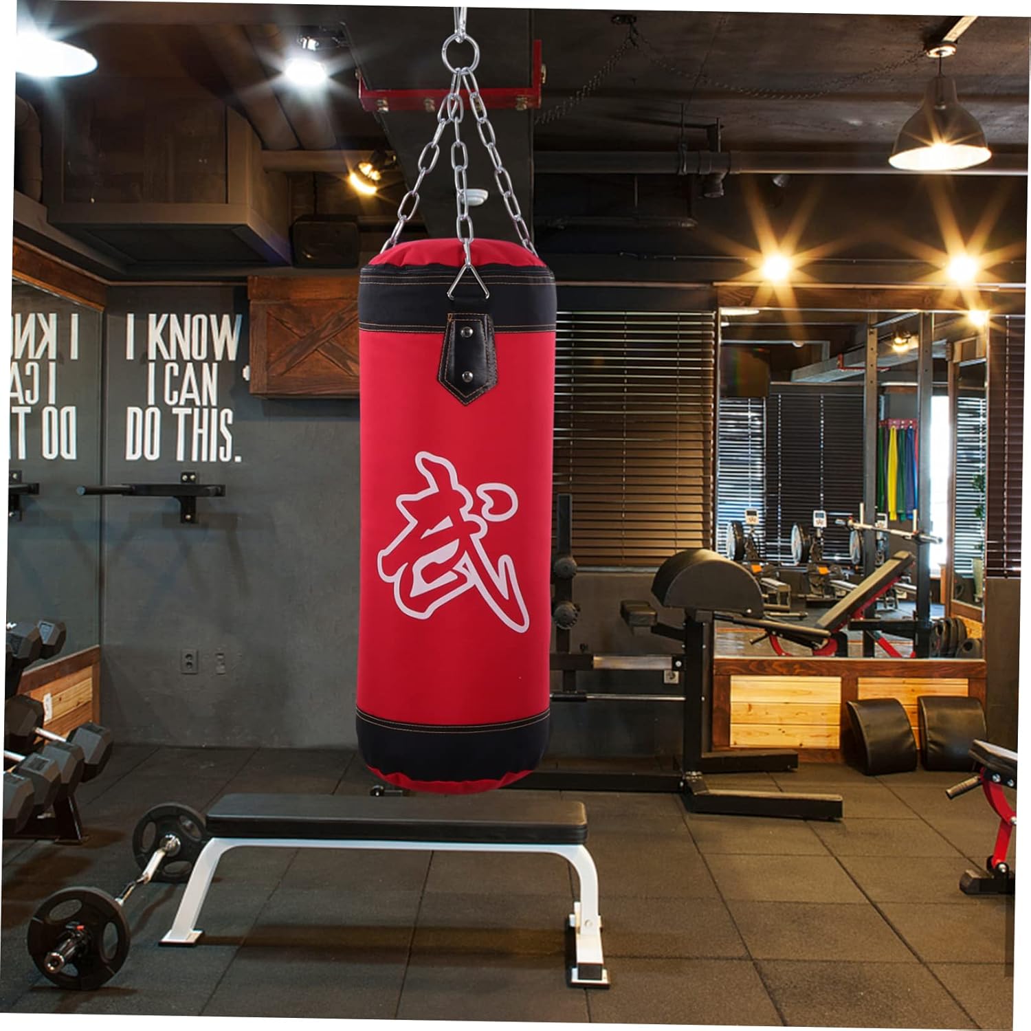 Mikikit 1Set Kicking Sandbag Set Durable Hanging Fitness Bag for Boxing Karate and Training PU for Precision Moves and Use