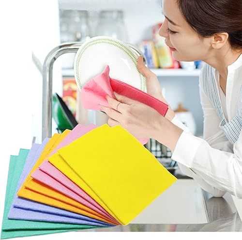 Paños de cocina para cocina, paños no tejidos, paños de limpieza reutilizables ecológicos para cocina, paños absorbentes para platos y trapos de