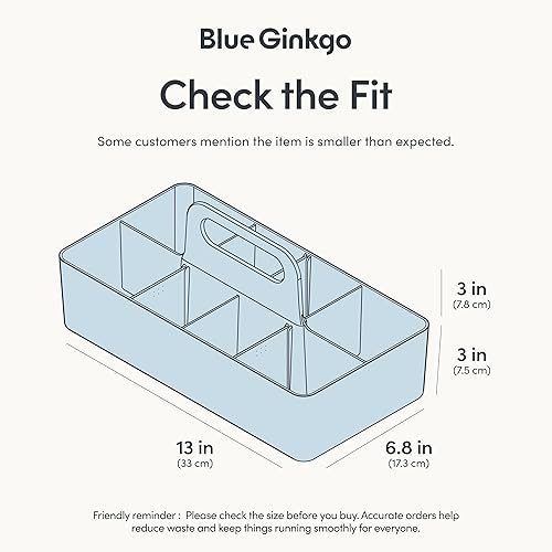 Miniatura 3 de BLUE GINKGO Organizador multiusos de plástico apilable con asa, organizador de limpieza, bolsa de manualidades, organizador de escritorio,