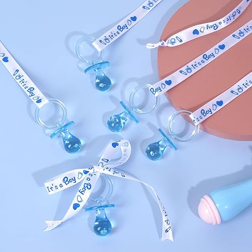 Miniatura 4 de 72 bonitos collares de chupete para niños y niñas, juego de collar acrílico para chupete para regalos de baby shower, fiesta de revelación de