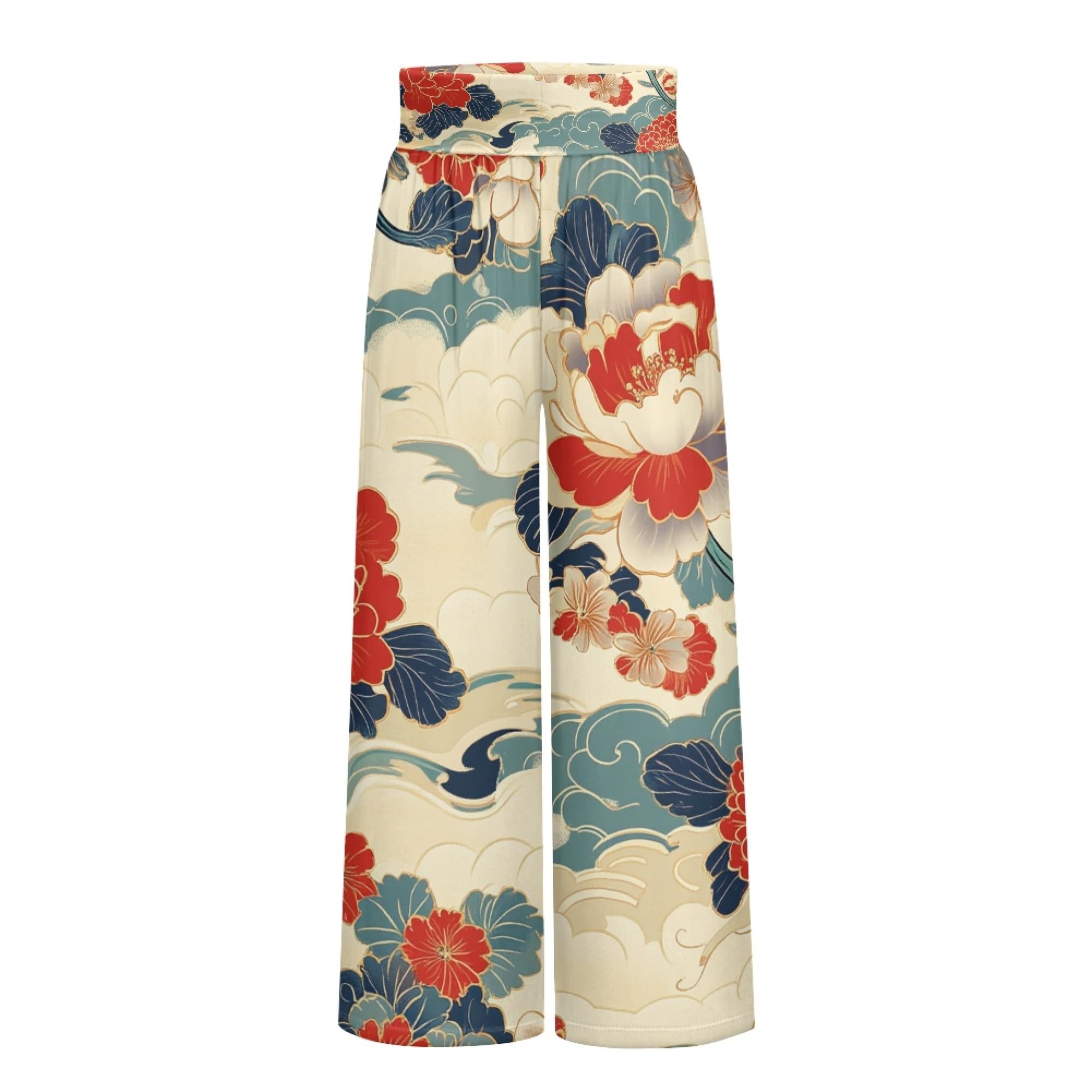 Wide Leg Pants Women High Waisted Causal Palazzo Pants Flowy Loose Summer Womens Trousers with Pockets