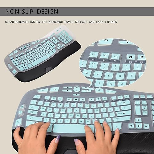 Miniatura 6 de Logitech K350 MK550 MK570 MK570 - Funda de teclado de silicona a prueba de polvo para teclado Logitech K350 MK550 MK570 Accesorios de protección de