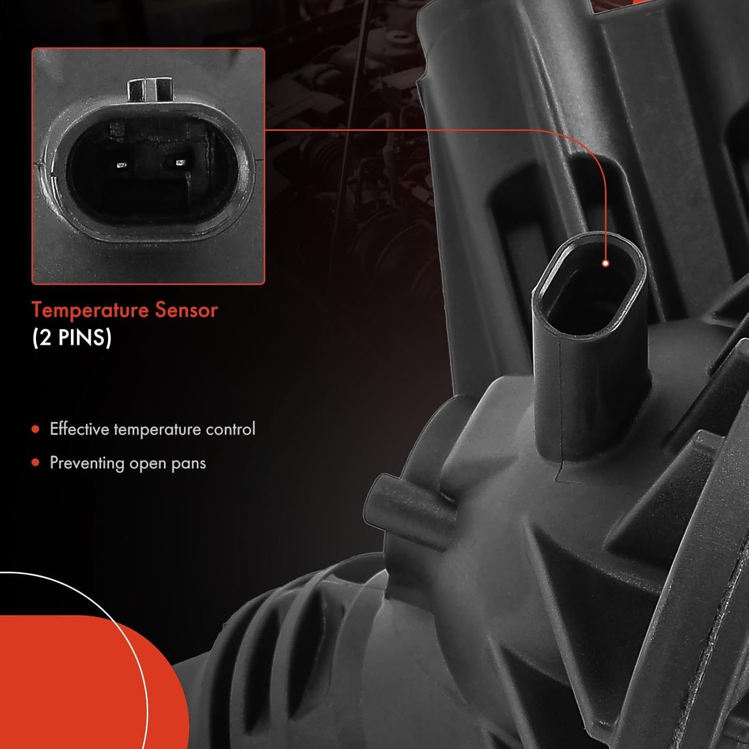 A-Premium Engine Coolant Thermostat Housing Assembly Compatible with BMW F25 Series X3 2010 2011 2012 3.0L