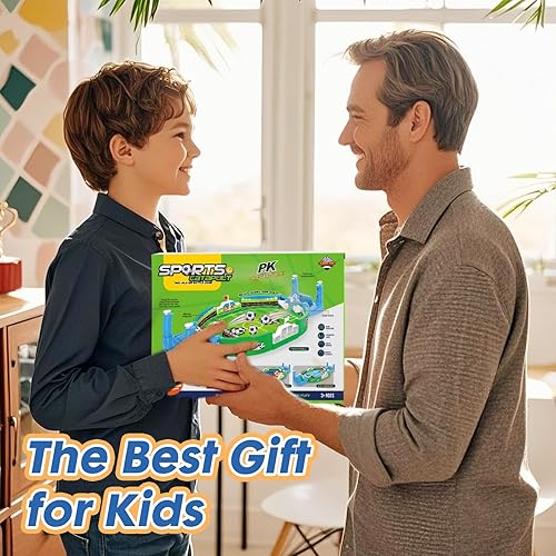 Miniatura 7 de PowerKing Mesa de futbolín portátil - Mini juego deportivo de mesa para diversión familiar competitiva