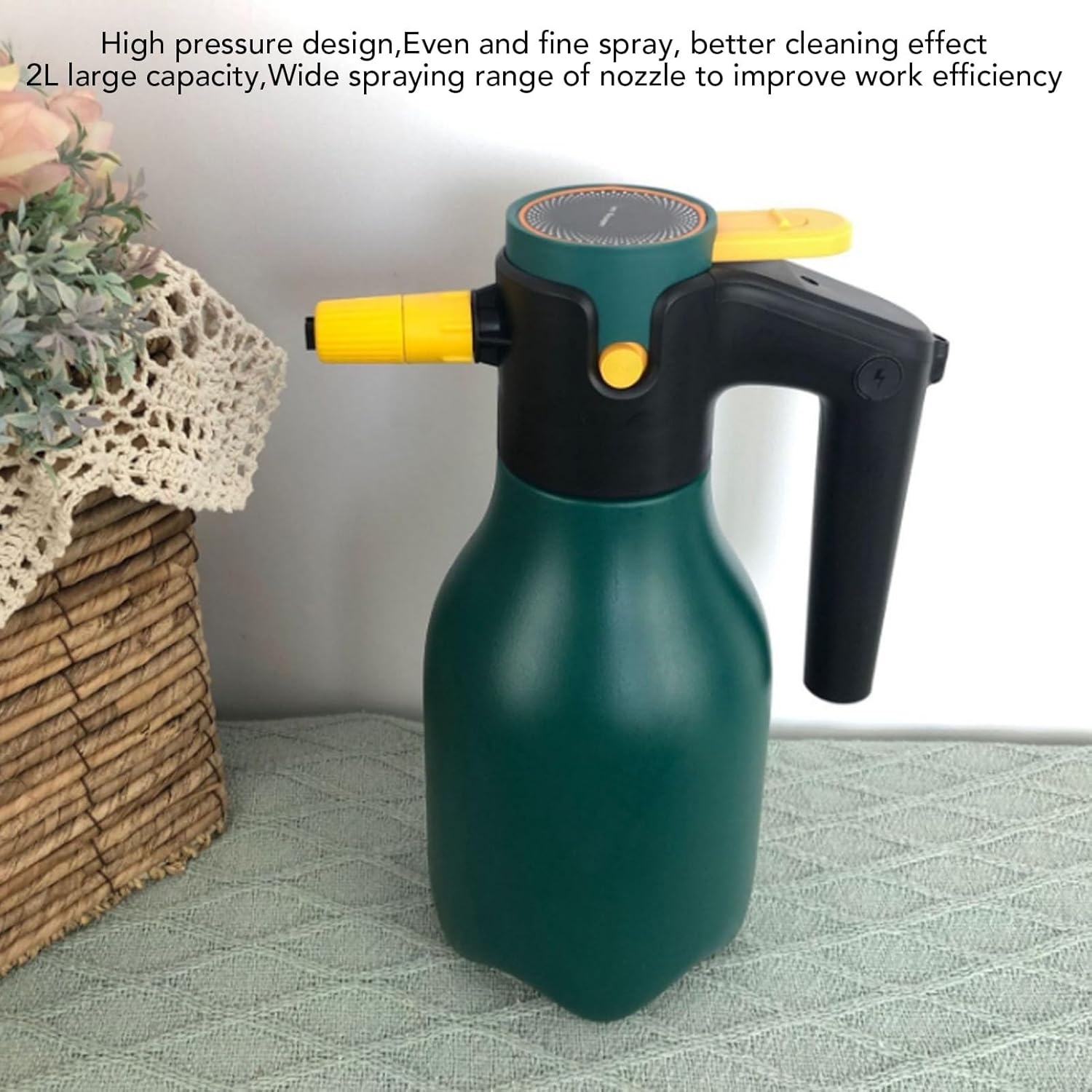 Electric Foam Sprayer Car Soap Sprayer Foam Cannon for Car Washing with 2600mAh Battery USB Charging 2L Capacity ABS Material for Home Garden Outdoor