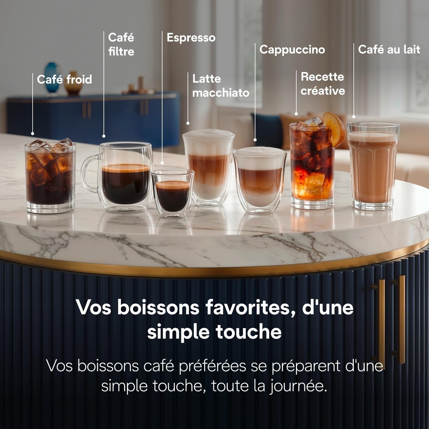 De'Longhi Eletta Ultra - Perfetto Machine à Café Automatique, LatteCrema Mousseur à Lait Automatique, 50+ Boissons Chaudes et Froides, Technologie Silencieuse, Écran Tactile, Métal (ECAM472.85.MB)