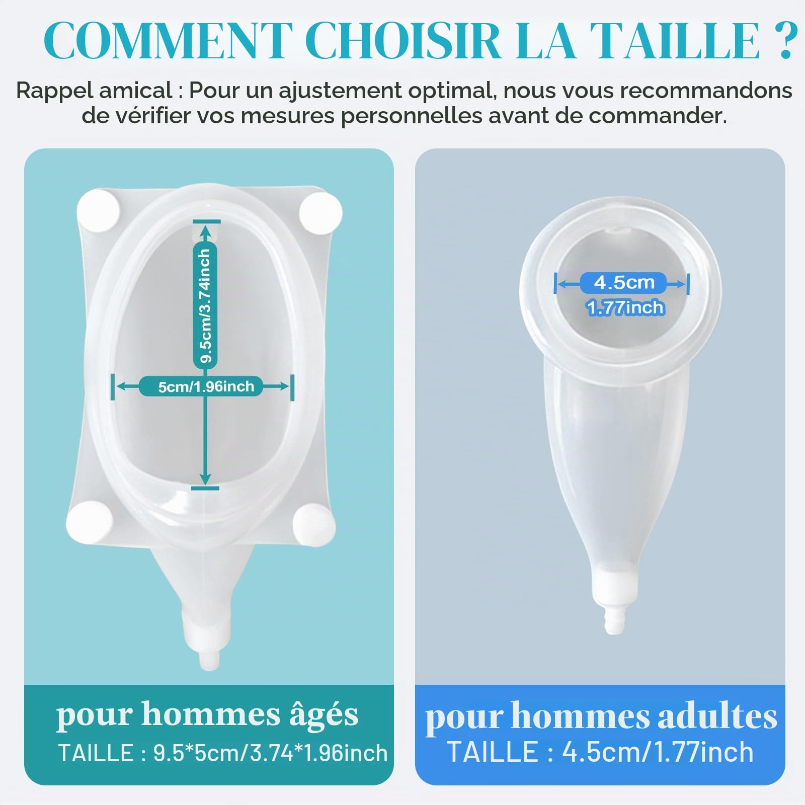 Sac de collecte d'urine pour homme - Réutilisable et portable - Drainage urinaire avec 2 systèmes de sacs de cathéter d'urine (bleu-personnes âgées)